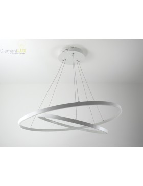 lampadario 2 cerchi led bianco