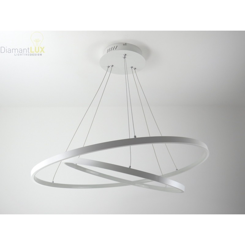 lampadario 2 cerchi led bianco