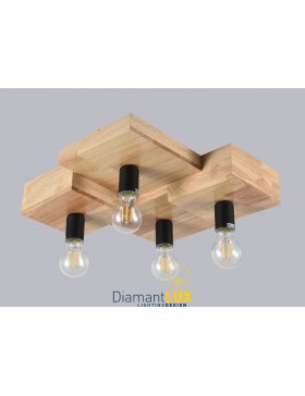 Lampadario legno naturale