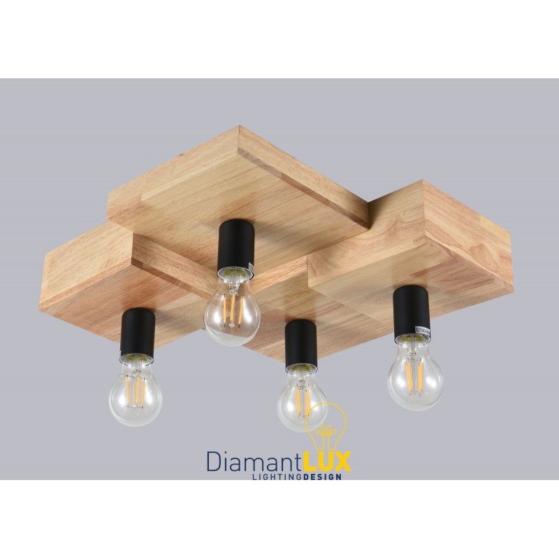 Lampadario legno naturale