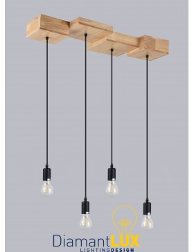 Lampadario legno naturale